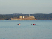 Illa S'argantanas - in the middle of the harbour of Fornells