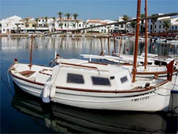 Traditional 'llaut' boat in Fornells