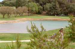 Artificial lake in the Golf Menorca