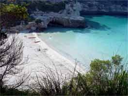 Macarelleta Beach in the south of Menorca